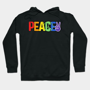 Peace Gay Flag Rainbow Colors LGBT Pride Month Shirt Hoodie